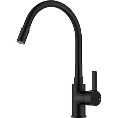 Forious Wasserhahn Küche Schwarz 360° Drehbar