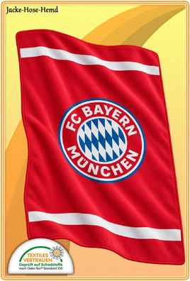 FC Bayern München Decke Kuscheldecke Fleecedecke Rot Logo Wappen Gr. 200x150cm NEU