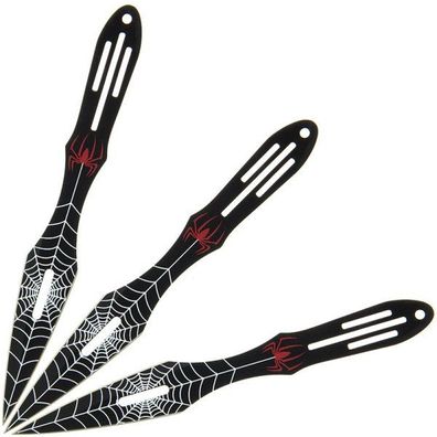 Anglo Arms 3-teiliges Wurfmesser Set Spider, Schwarz