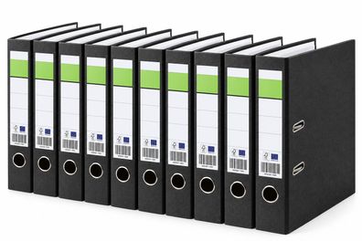 SAD 10er Pack Ordner Breit 8cm Ringordner marmoriert Aktenordner für Ablage