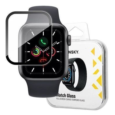 Wozinsky Hybridglas Schutz für Apple Watch 6/5/4/SE 40mm Schwarz