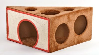 animal-design Katzenhöhle "KäseEcke" Katzenversteck Katzenhaus Spielraum