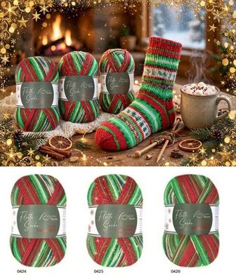 100g & 150g Flotte Socke Christmas 2026, 4fach 6fach Sockengarn Stricken Häkeln