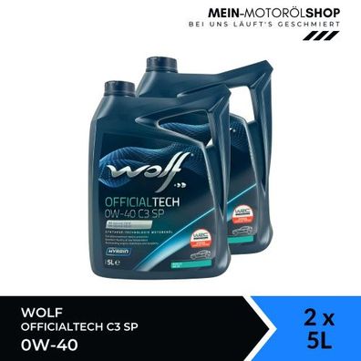 Wolf OfficialTech 0W-40 C3 SP 2x5 Liter