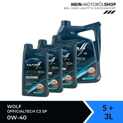 Wolf OfficialTech 0W-40 C3 SP 5 + 3 Liter