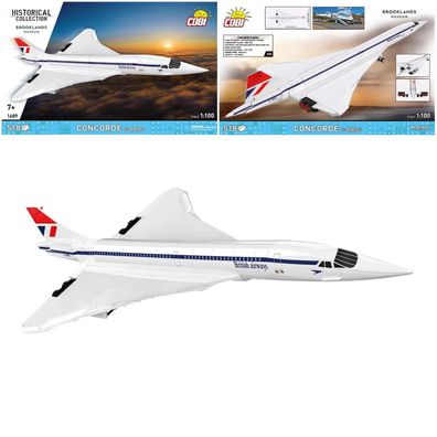 COBI 1689 Concorde G-BBDG Überschallflugzeug (1:100) Klemmbaustein Set