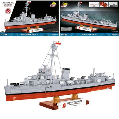 COBI 4865 Historical Collection WW2 Zerstörer ORP B?yskawica (1:300)