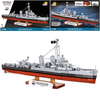 COBI 4866 Historical Collection WW2 Zerstörer USS Kidd DD-661 (1:300)
