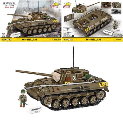 COBI 2679 Historical Collection WW2 M18 Hellcat (1:28) Klemmbaustein Set