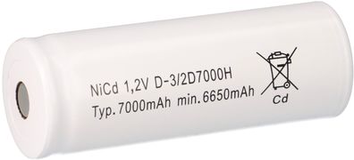 Mexcel Akku 3/2 D 1,2V 7000mAh Hochtemperatur NS7000FH – NiCd