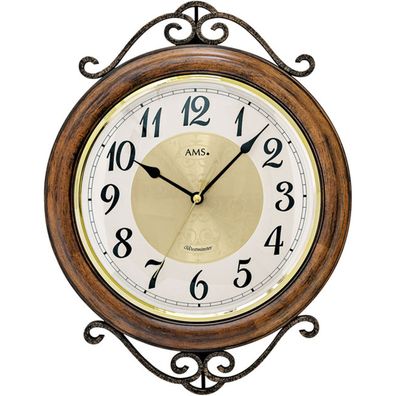 AMS W9565 Wanduhr mit Massivholzgehäuse und Westminster-Schlagwerk