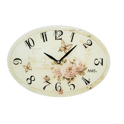 AMS W9478 Wanduhr mit bedrucktem Mineralglas