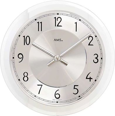 AMS W9476 Wanduhr mit facettiertem Mineralglas