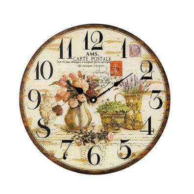AMS W9466 Wanduhr mit bedrucktem Mineralglas