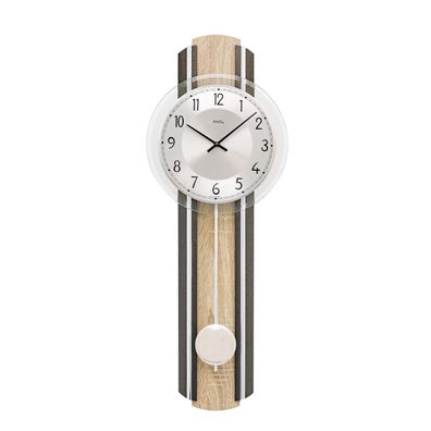 AMS W7474 Pendelwanduhr mit anthrazitfarbenem Sonoma-Gehäuse