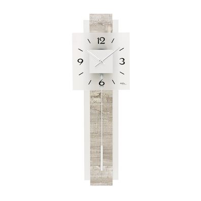 AMS W7471 Pendelwanduhr mit Betonstruktur und Aluminium
