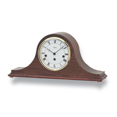 AMS T2193-1 Mechanische Tischuhr mit Nussbaum-Holzgehäuse und Westminster-Schlagwerk