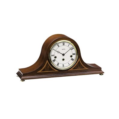 AMS T2190-1 Mechanische Tischuhr mit Nussbaum-Holzgehäuse und Westminster-Schlagwerk