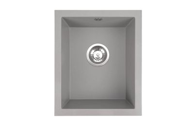 Manestein Granitspüle Junit 38 rechteckig 45,5 x 37,5 cm mit Siphon Grau