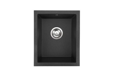 Manestein Granitspüle Junit 38 rechteckig 45,5 x 37,5 cm mit Siphon