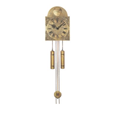 AMS H539 Mechanische Pendeluhr mit Messing Antik-Gehäuse und 8-Tage Rundgong-Werk