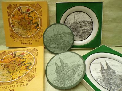 Aus der Heimat Diebels Alt Teller OVP Beilage Privatbrauerei 1988 Dom Xanten 1987