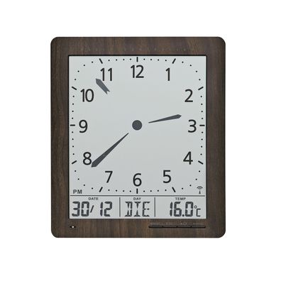 AMS F5893 Funkwanduhr mit digitaler Anzeige und analoger Zeitanzeige