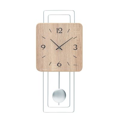 AMS W7502 Pendelwanduhr mit Holzgehäuse und Sonoma-Zifferblatt