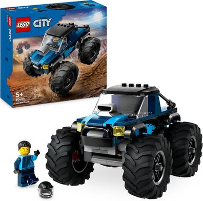 LEGO City Blue Monster Truck Toy for 5 Plus Year Old Boys & Girls, Vehicle Set with a