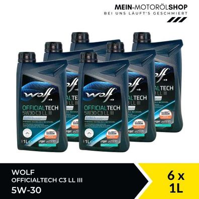 Wolf OfficialTech 5W-30 C3 LL III 6x1 Liter