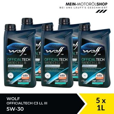 Wolf OfficialTech 5W-30 C3 LL III 5x1 Liter