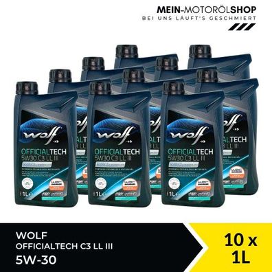Wolf OfficialTech 5W-30 C3 LL III 10x1 Liter