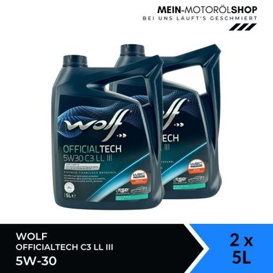 Wolf OfficialTech 5W-30 C3 LL III 2x5 Liter