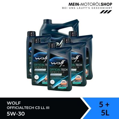 Wolf OfficialTech 5W-30 C3 LL III 5 + 5 Liter