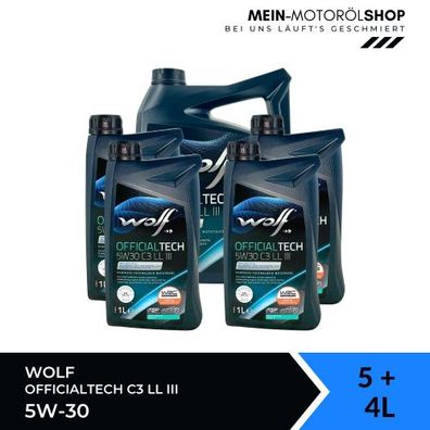 Wolf OfficialTech 5W-30 C3 LL III 5 + 4 Liter