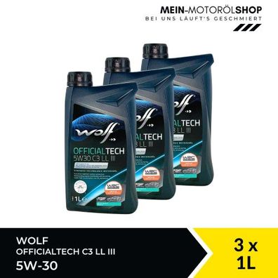Wolf OfficialTech 5W-30 C3 LL III 3x1 Liter