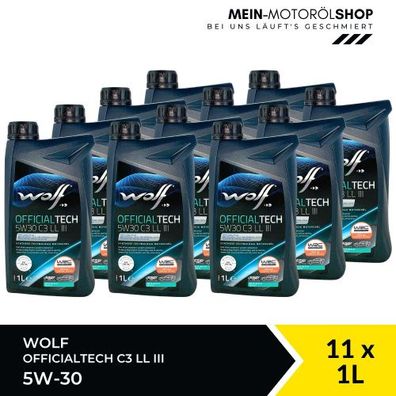 Wolf OfficialTech 5W-30 C3 LL III 11x1 Liter