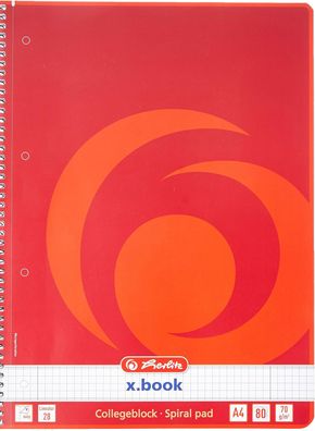 Herlitz Collegeblock A4, 80 Blatt, 70 g/m