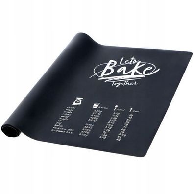 KADAX Backmatte aus Silikon, 60 x 40 cm, antihafte, rutschfeste, Schwarz