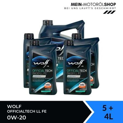 Wolf OfficialTech 0W-20 LL FE 5 + 4 Liter