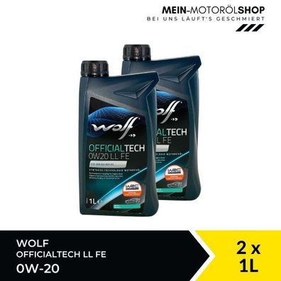 Wolf OfficialTech 0W-20 LL FE 2x1 Liter