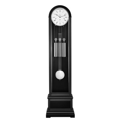 Hermle 01089-740461 Standuhr Charlotte "Franz Hermle & Sohn" mit Nickel Frontreif