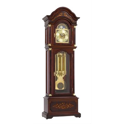 Hermle 01210-031171 Standuhr Modell: Berlin in Nussbaum mit 3 Melodien