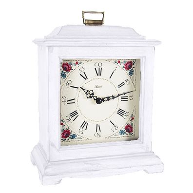 Hermle 22915-V62114 Tischuhr Austen Vintage Weiß Quartzwerk mit Melodie