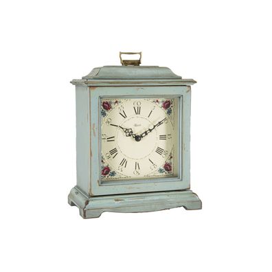 Hermle 22915-V72114 Tischuhr Austen Vintage Blau Quartzwerk mit Melodie