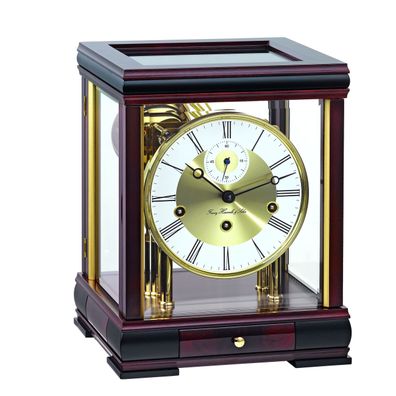 Hermle 22998-070352 Stiluhr Bergamo "Franz Hermle und Sohn" Mahagoni