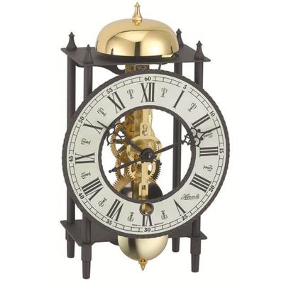 Hermle 23001-000711 Tischuhr York Skelett Schwarz-Schwarz