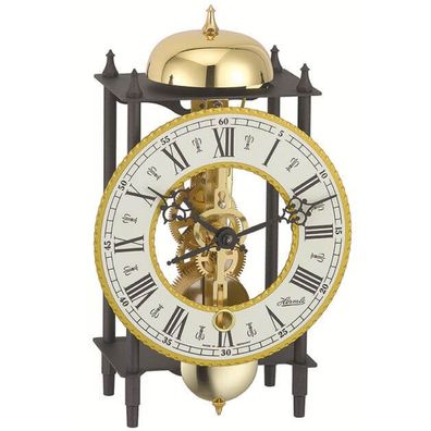 Hermle 23003-000711 Tischuhr York Skelett Schwarz-gold