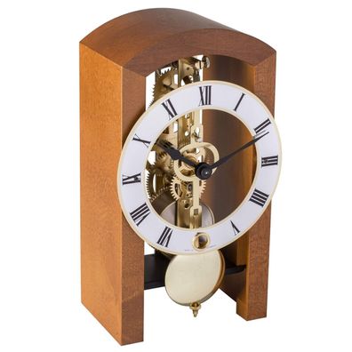 Hermle 23015-160721 Tischuhr Boston offen Kirschbaum Skelettwerk ohne Schlag