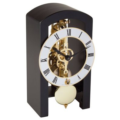 Hermle 23015-740721 Tischuhr Boston offen Schwarz Skelettwerk ohne Schlag